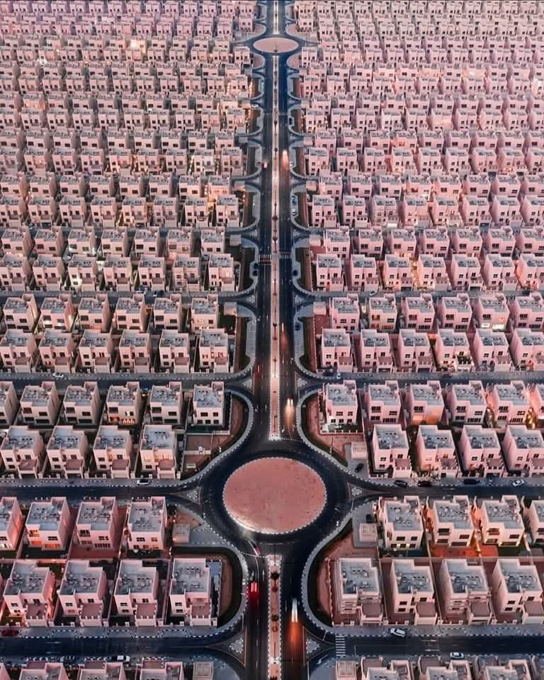 Un quartier de Dubaï vu du ciel