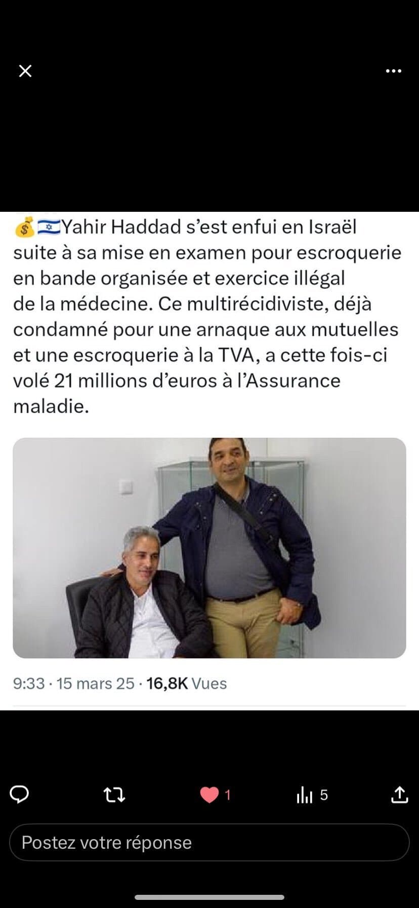 Il emprunte 21 Millions a l'assurance Maladie