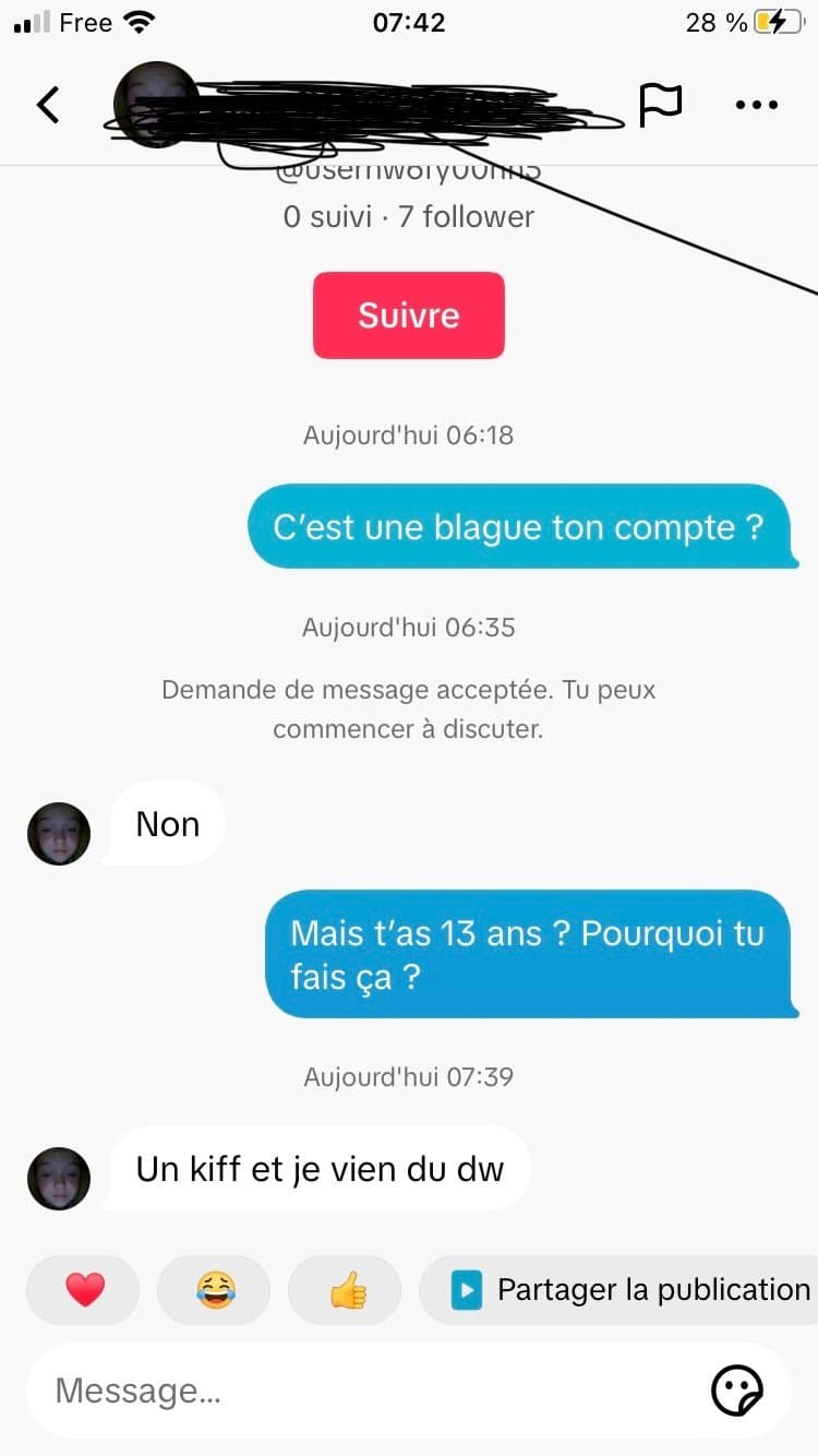 [ALERTE] Fille de 13 ans qui vient du DarkWeb