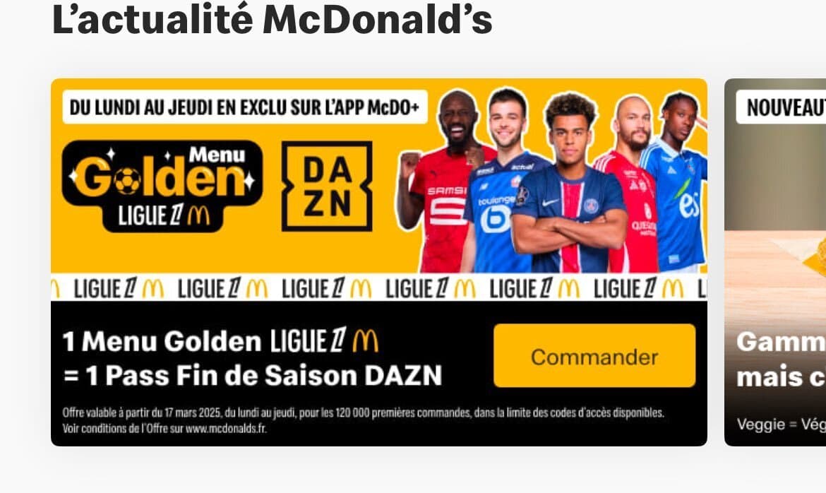 [ALERTE] Ton abonnement DAZN OFFERT contre l'achat d'un MENU GOLDEN au MACDO