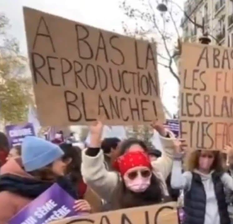 [Photo] Les pancartes anti-blanc dans les manifestations