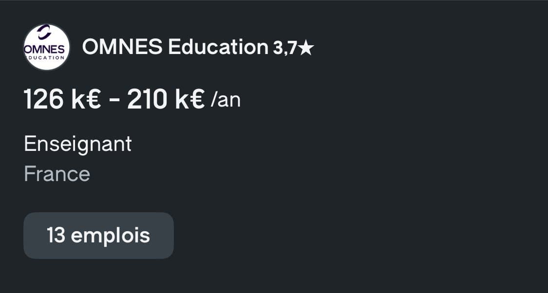 [SCREEN] PROFESSEUR en ÉCOLE DE COMMERCE, 6k€ net pour 15h/semaine !