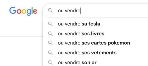 Recherche "Ou vendre" sur google :rire: