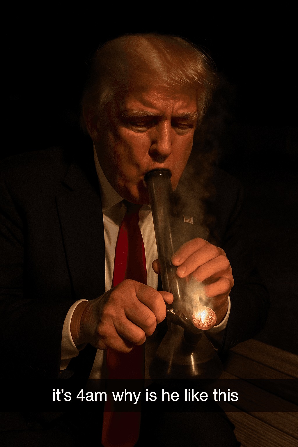 Trump aperçu en train de fumer de la MARIE JEANNE