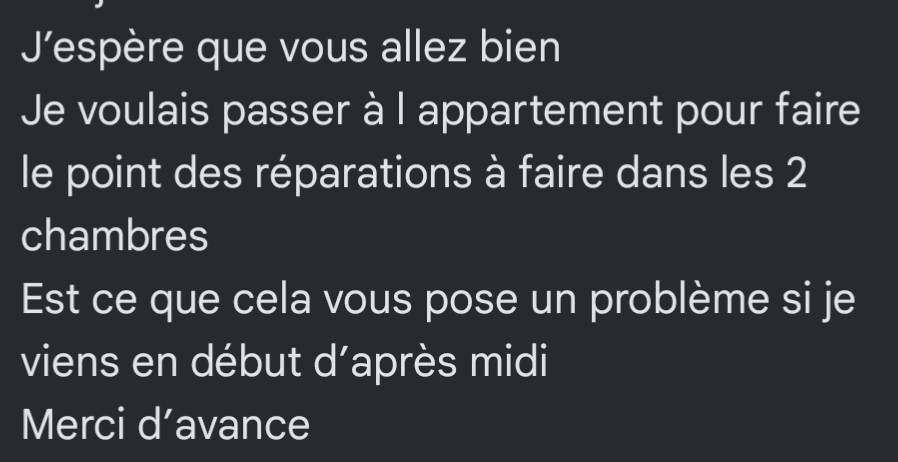 Mon proprio veut passer chez moi aujourd'hui mais c'est le BORDEL