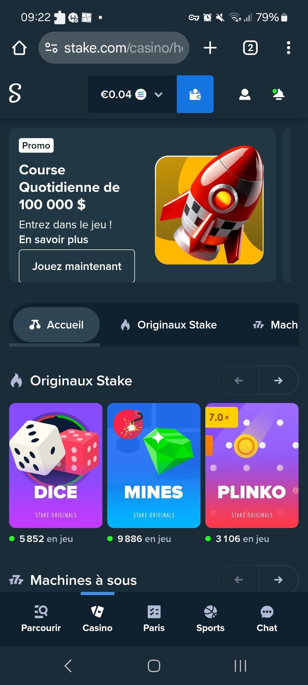 [Casino] J'ai 4 centimes de Solana
