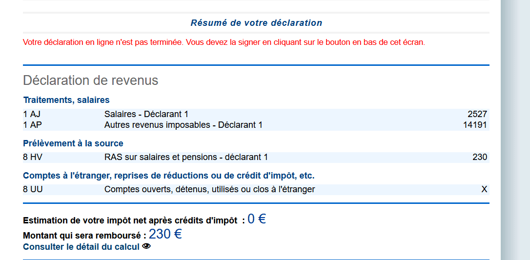 [FRENCH DREAM] Déclaration d'impôts effectué ! Et vous ?