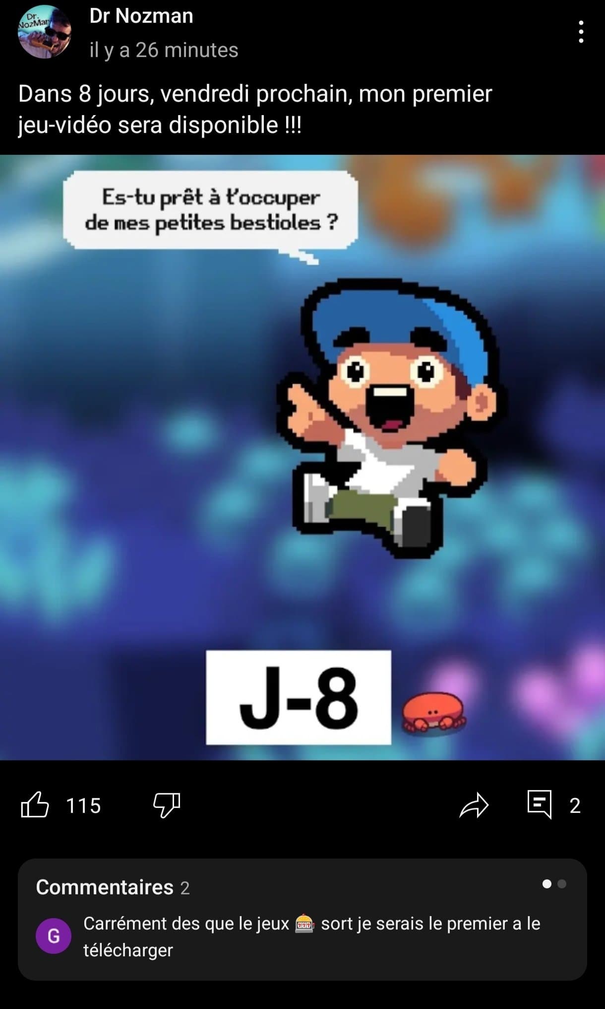 Le génie DOCTEUR NOZMAN va sortir un JEU-VIDÉO
