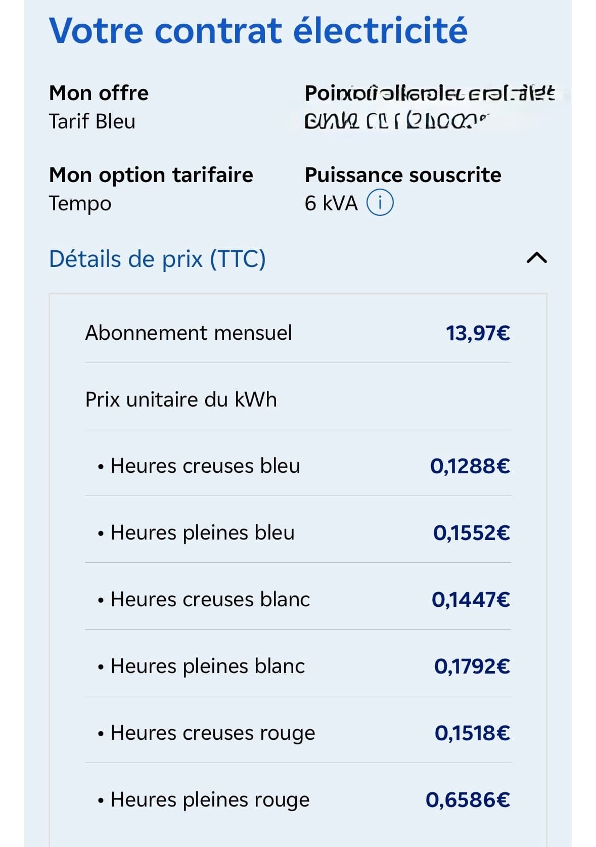 J'ai commencé le forfait EDF Tempo