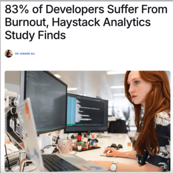 (ALERTE) 83% des travailleurs dans le secteur INFORMATIQUE sont en BURNOUT