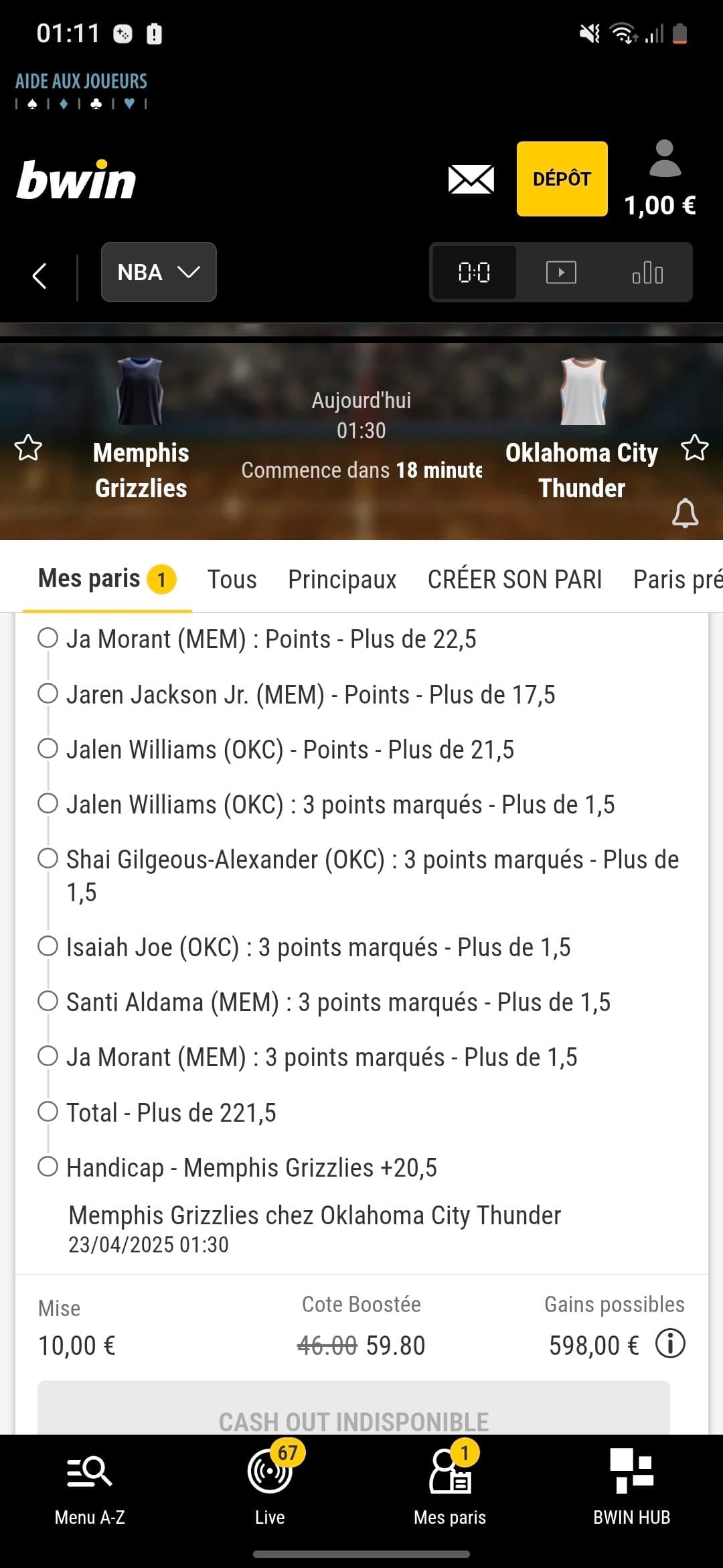 600 balles ce soir on y croit