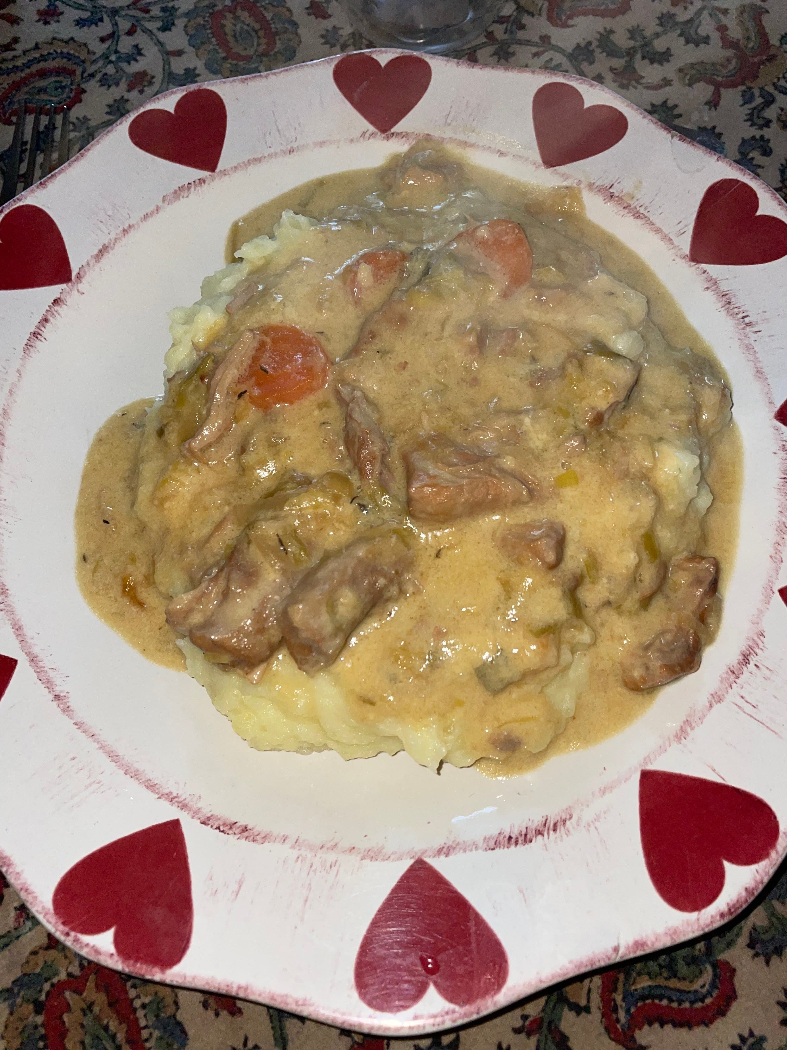 Ce soir c’est blanquette de veau purée