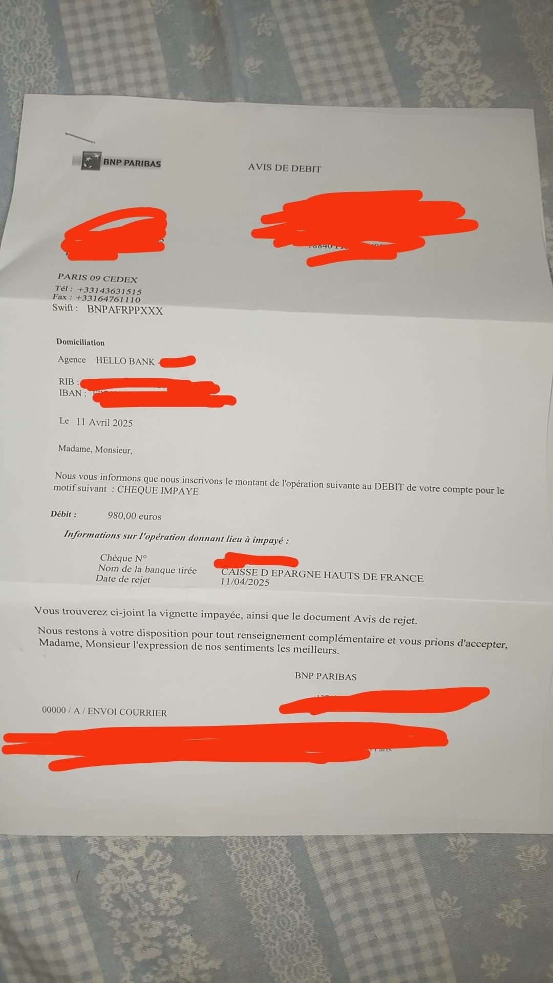 Je suis allé à la banque