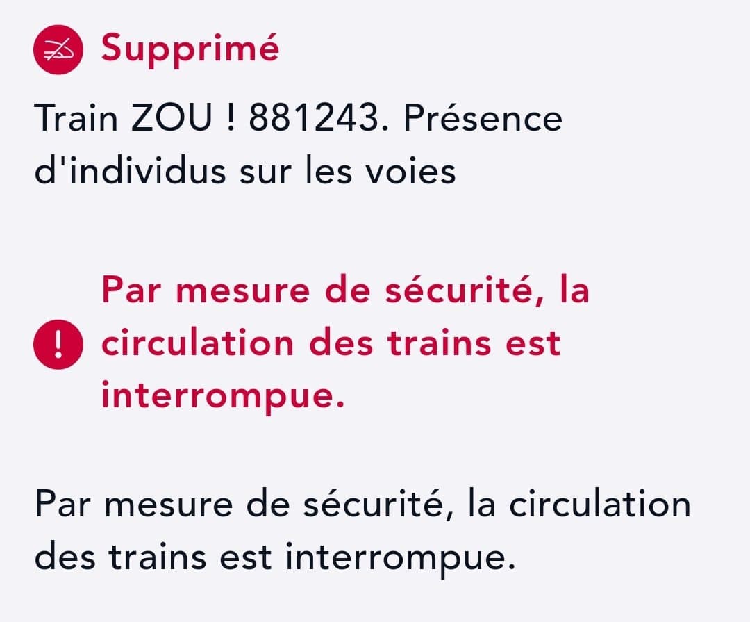Le projet des gens qui vont sur les voies SNCF ?
