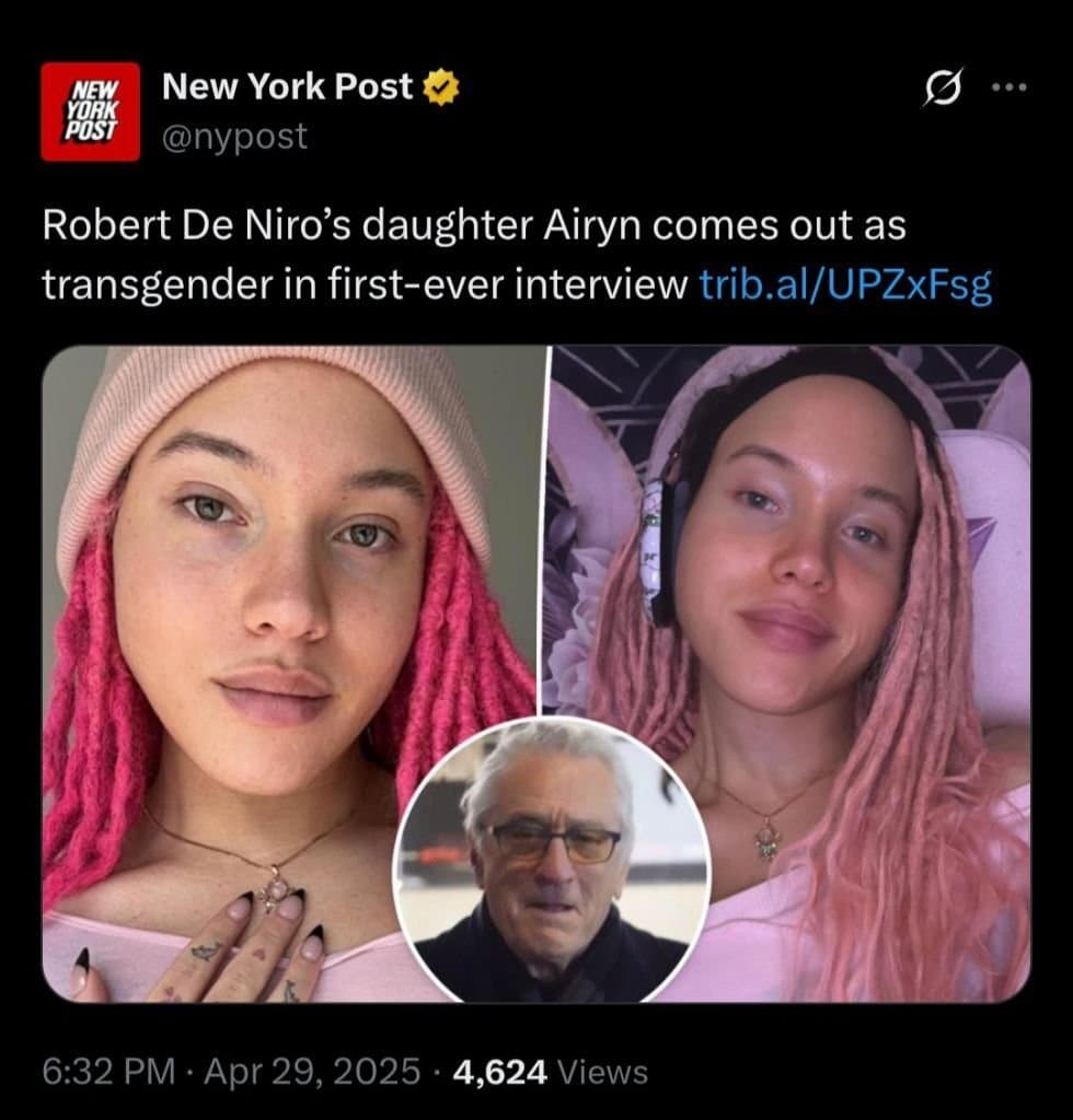 [ALERTE] le fils de Robert DeNiro est un TRANS