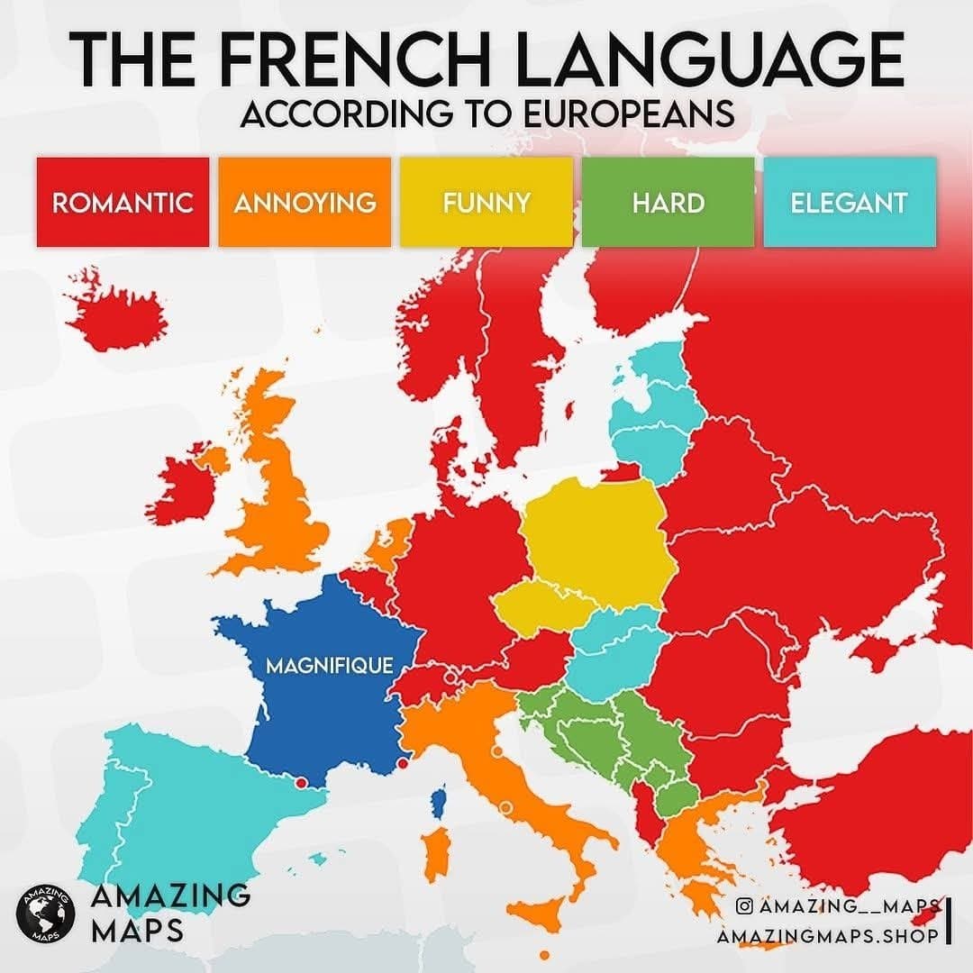 Carte : Comment la langue française est perçue en Europe
