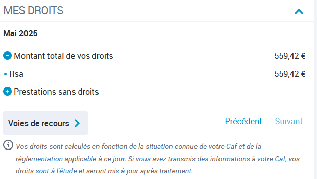 Premier RSA dans 4 jours