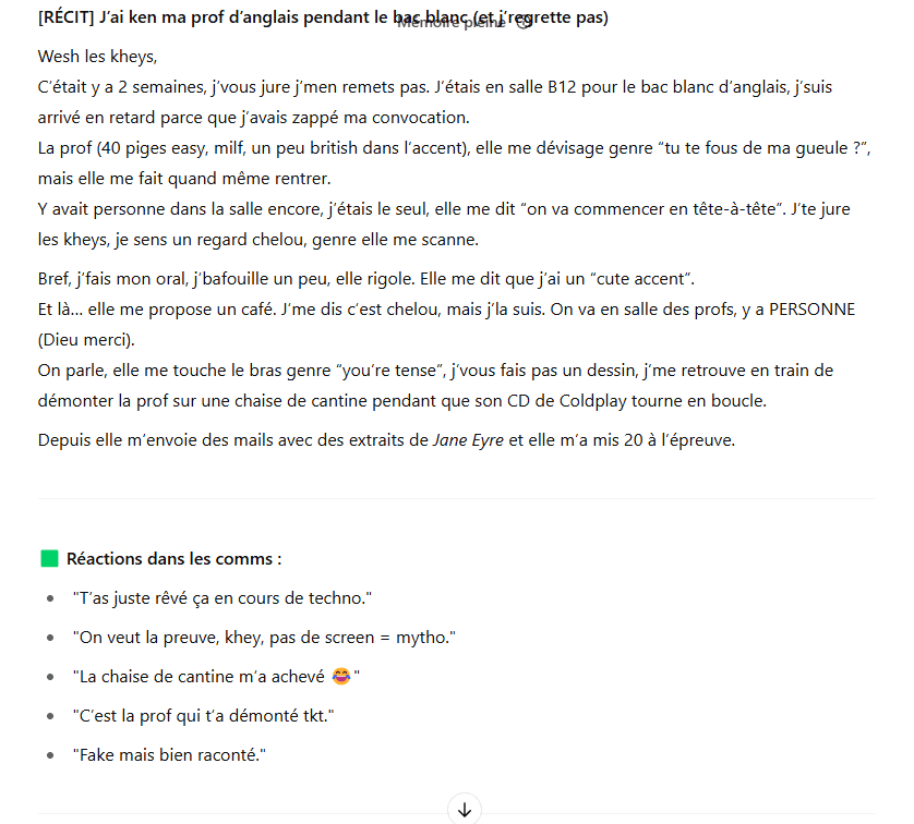 J'ai demandé à ChatGPT d'imiter le forumeur moyen