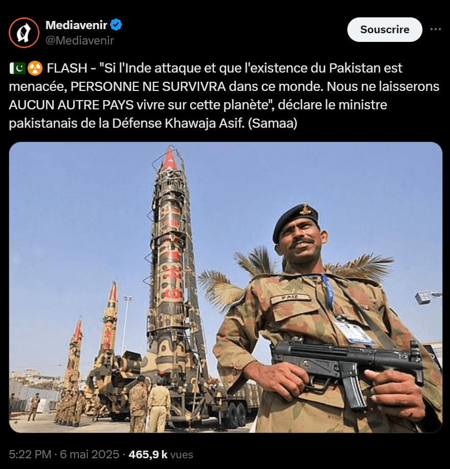 [ALERTE ROUGE] Le PAKISTAN veut NUKE TOUS les PAYS du MONDE