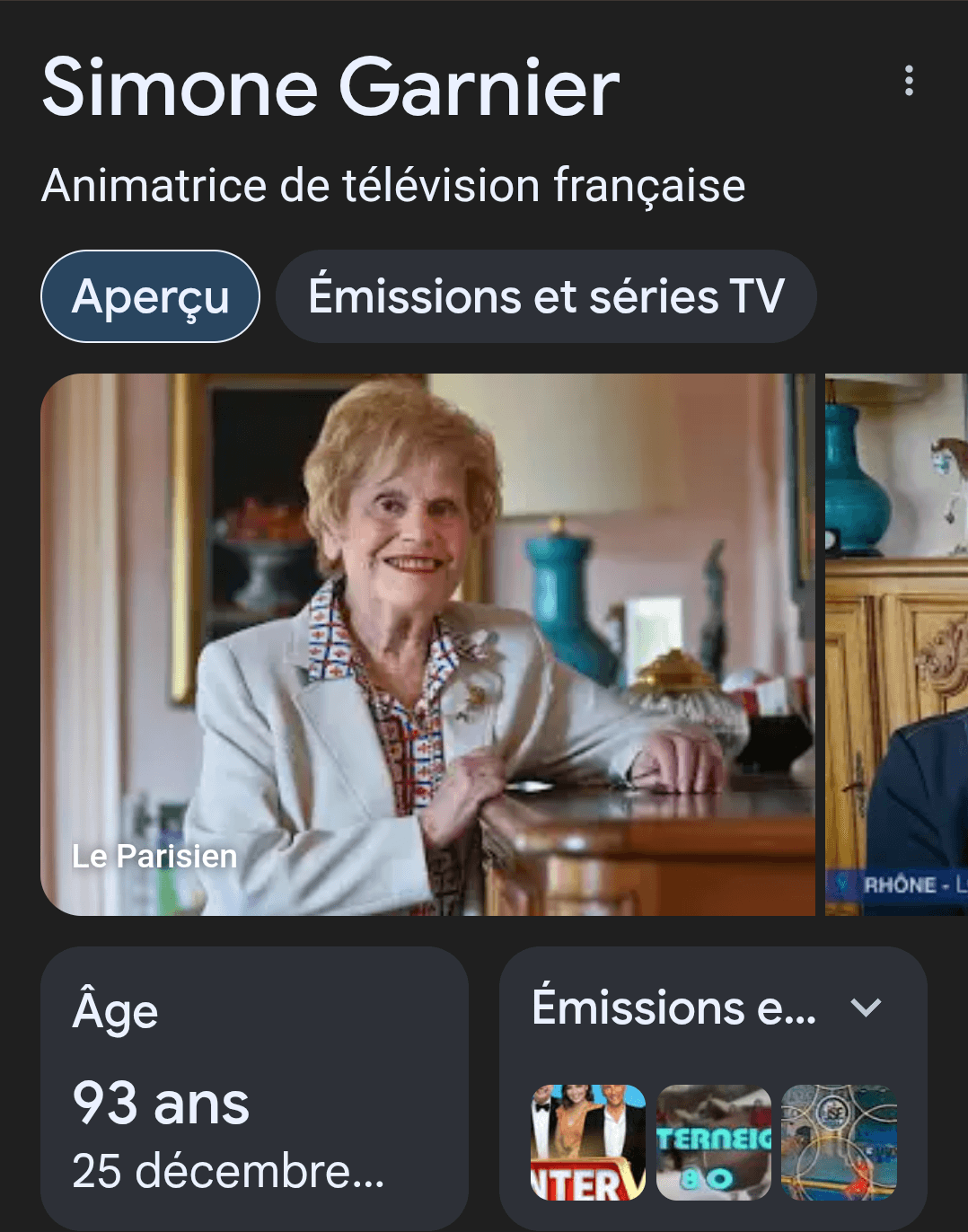La MILF SIMONE GARNIER fête ses 93 ans