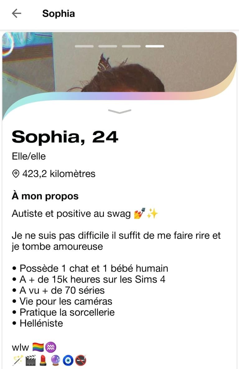 Sophia, vous la swipez à droite ou à gauche ?