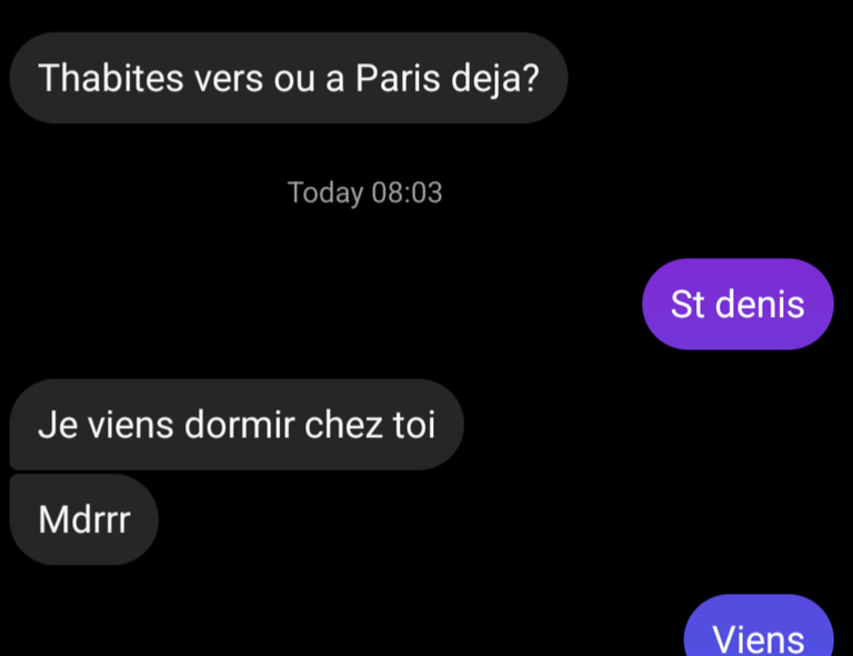 Une meuf que je n'ai jamais rencontré veut venir dormir chez moi