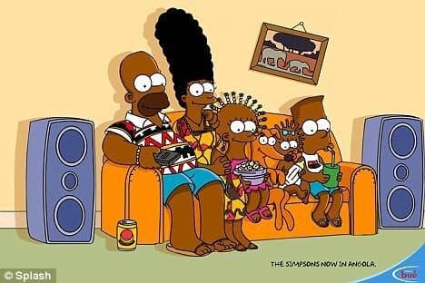 lmagine les simpson en black