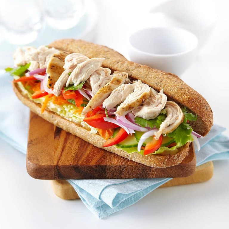 Sandwich au poulet.