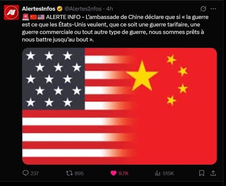 [Alerte WW3🚨 🚨 🚨 ] La Chine menace les USA de GUERRE