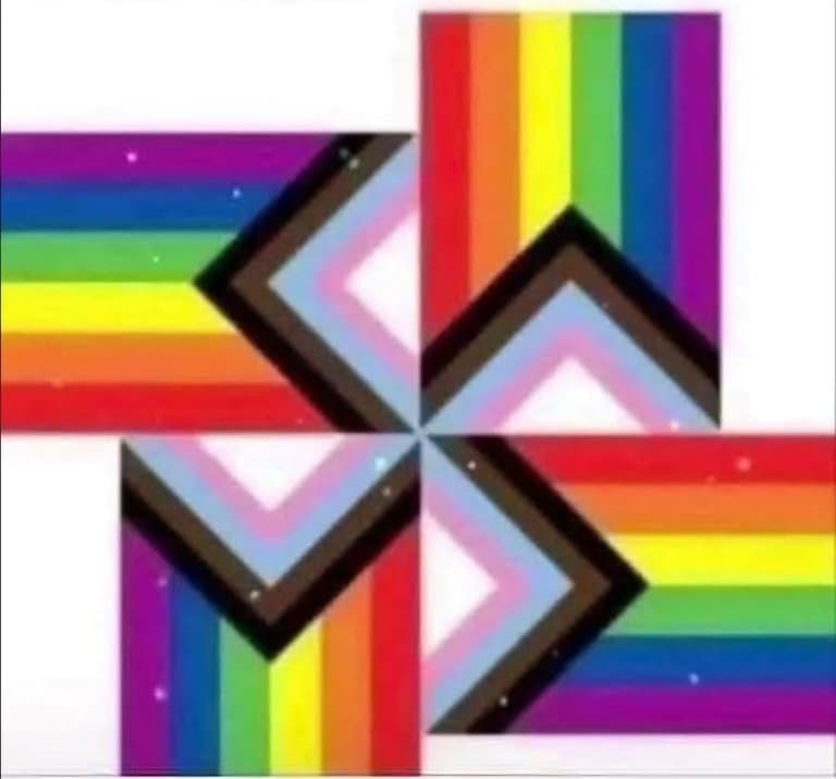 Le drapeau lgbtq+ est un drapeau nazi