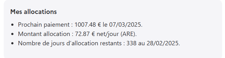 j'ai 2500e de chomage/mois pendant presque un an