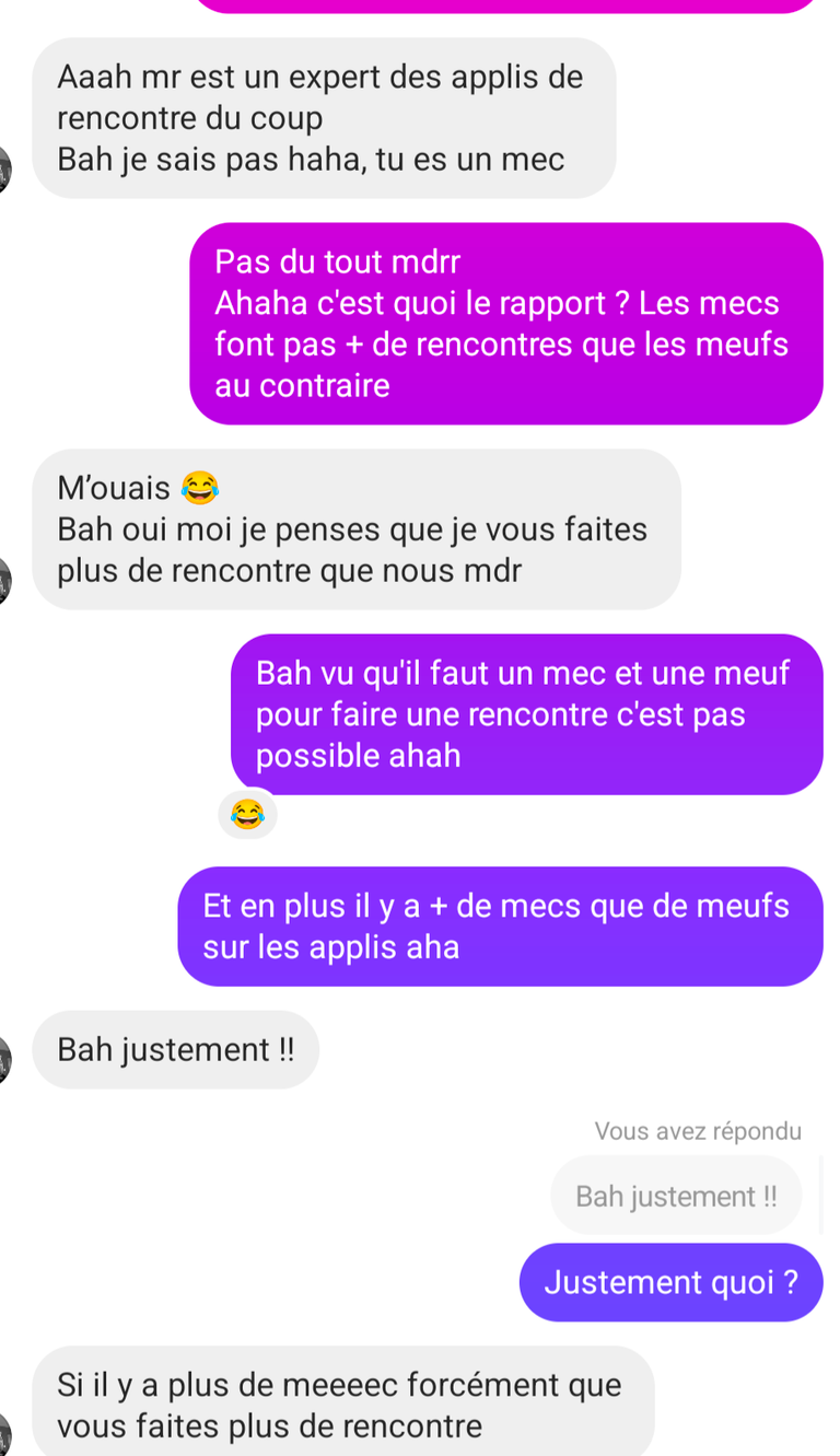 "les mecs font plus de rencontres sur les applis"