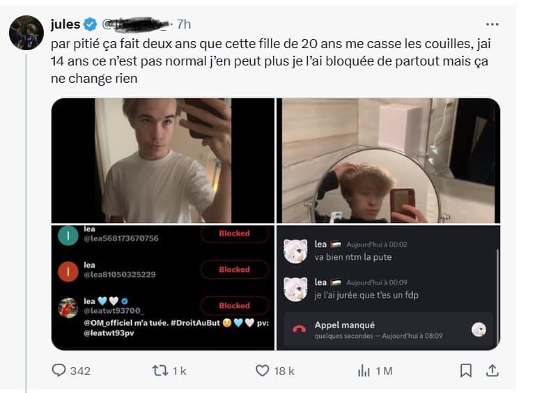 TWITTER Un BG de twitter se fait HARCELE par une MEUF