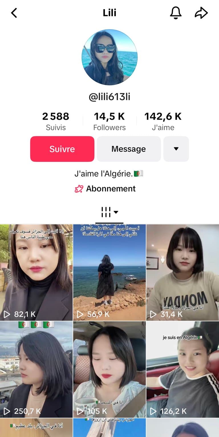 Cette Chinoise qui aime trop l’Algerie…