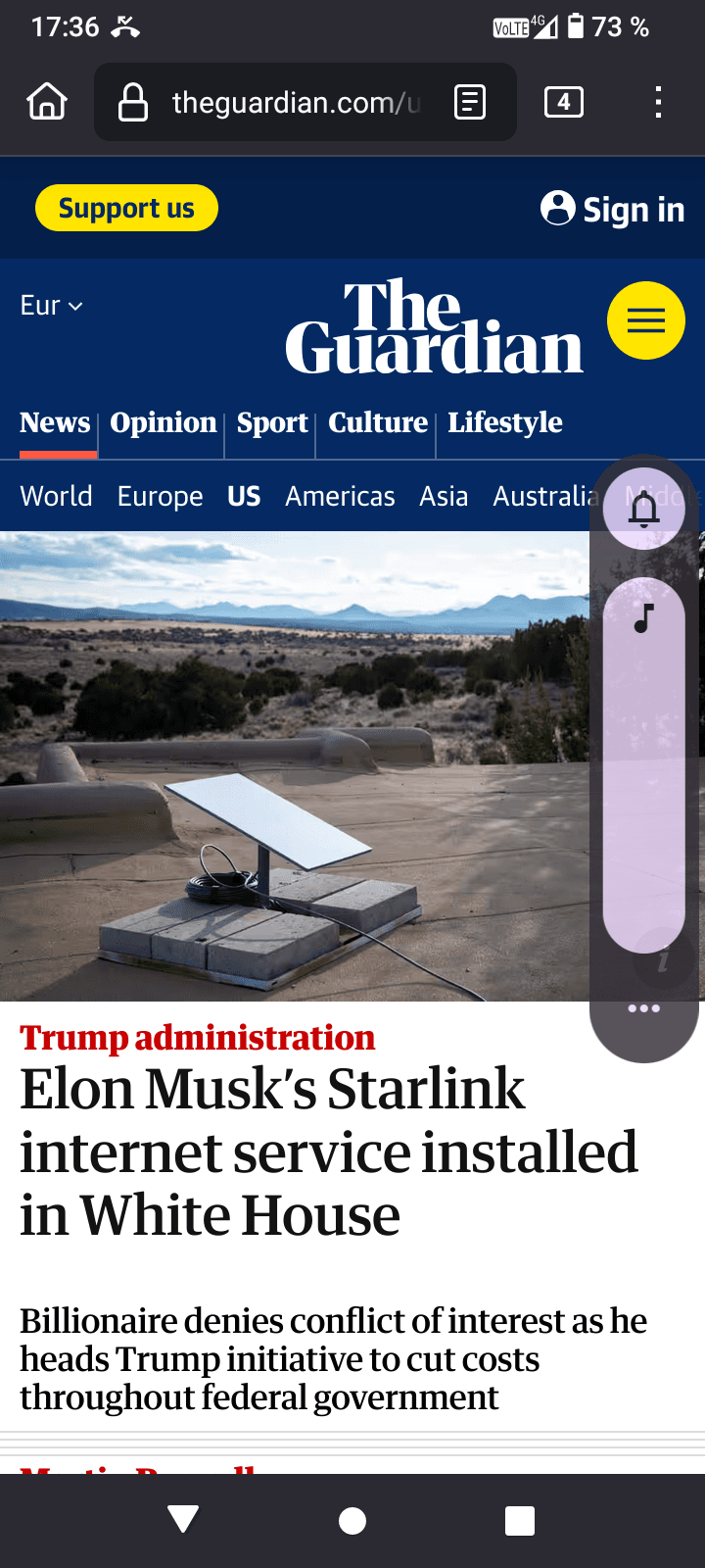 ALERTE CIA - Musk installe Stalink à la maison blanche