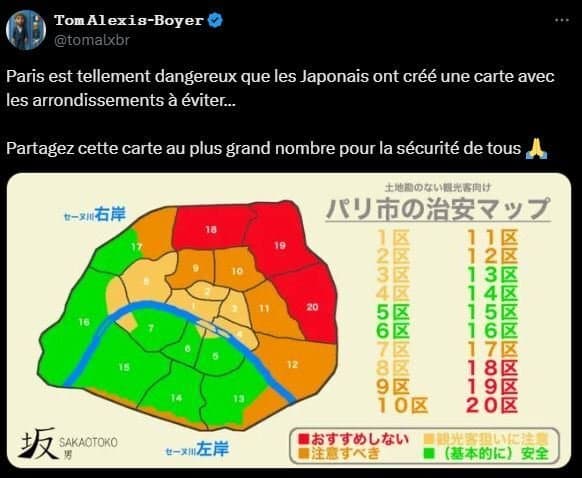 🔴 [ALERTE] Le JAPON établit une CARTE de DANGEROSITÉ à PARIS